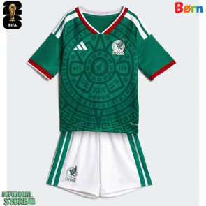 Mexico Replika Babytøj Hjemmebanesæt Børn VM 2026 Kortærmet (+ Korte bukser)